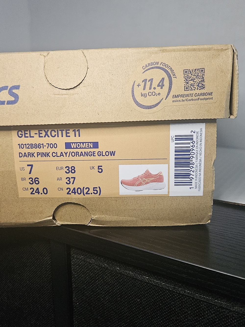 ASICS Gel Excite 11 Dark Pink Clay Women’s Size 7 Amplifoam+ Midsole New shoes - Picture 8 of 8